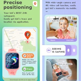 4G Kids Smart Watch Global Positioning System Wi-Fi SOS Waterproof IP67 Video Phone Call Trace Android Smartwatch