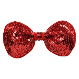 Expo International 3 3/4" x 2" Bow Sequin Patches/Appliques, Red