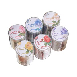 MiOYOOW Washi Tape Set, 6 Rolls Scrapbooking Stickers, Journaling Sticker Tape, Decorative PET Stickers, Cuttable Journal Stickers for Journaling, Scrapbooking, DIY Crafts