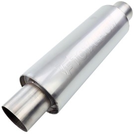 TOTALFLOW 22420 Straight Through 3-1/2 Inch Universal Exhaust Muffler | 304 Stainless Steel | 3.5 Inch Inner Diameter Inlet/Outlet