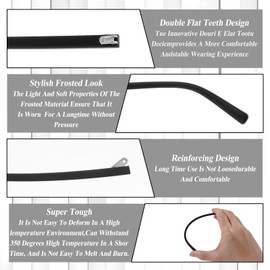 Glasses Arm Repair Kit with Screws, Ymapinc Portable Eyeglass Screwdriver, 2pcs Universal Eyeglass Legs, Includes Nose Pads and Screws, Replacement Glasses Arm Accessories