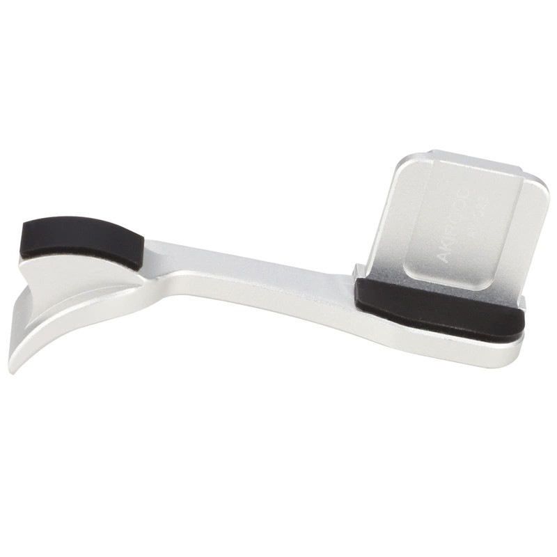 AKIROOD Silver Metal Thumb Grip for Leica Q2 Digital Camera