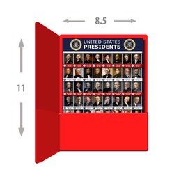 US Presidents posters 12 pack Binder Size 8.5x11 NEW 2025 47nth Second Term (Cardstock) Young N Refined