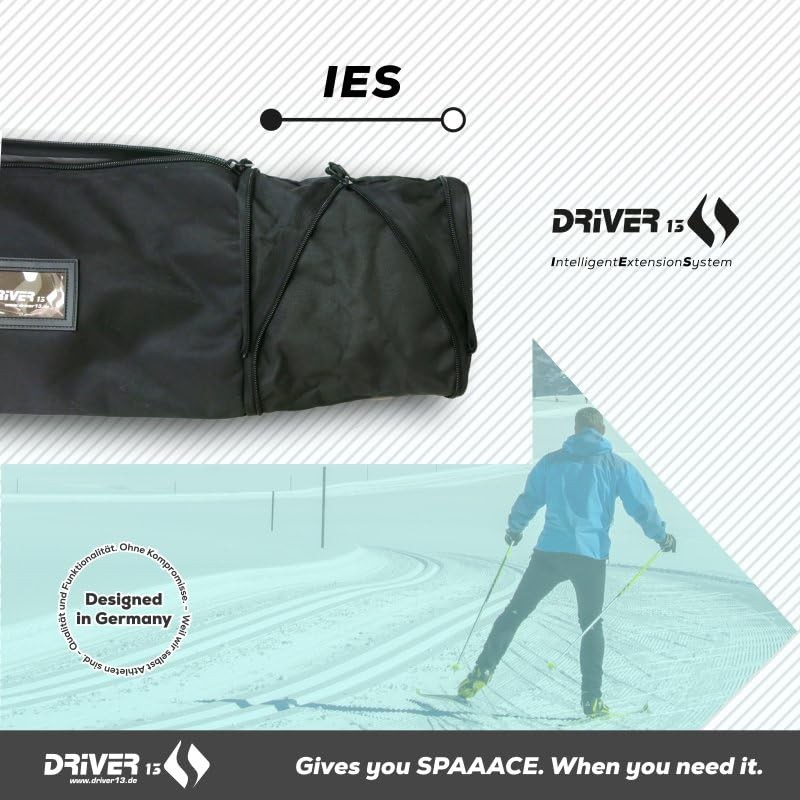 Driver13 Cross-Country Ski Bag Adjustable Length 195-215 cm Black Space