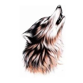 Large Wolf Flower Arm Leg Temporary Tattoos Fashionable Fake Tattoos Removable Waterproof Body Art Tattoo Stickers for Women Teens Girls