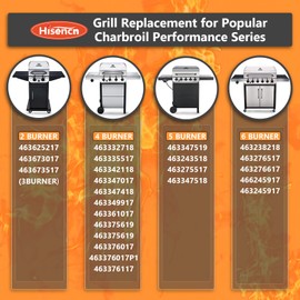 Hisencn Hisencn Grill Replacement Parts for Char-Broil Performance 463347519, 463347518, 463243518, 463275517, Grill Parts for Char-Broil 5 Burner Grill 463275717, 463243519, 463373319, 463373019