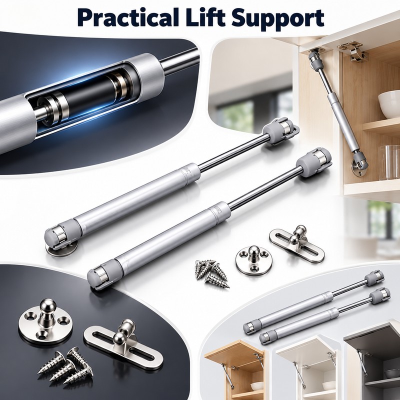 2-Pack Cabinet Door Gas Spring Supports for Cupboards – 20N–200N