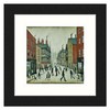 Greetingles Lowry-Style 12"/31cm Square Framed Print. Beautiful Black Ash Frame