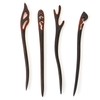 FASHEWELRY 4Pcs Resin Wooden Hair Sticks for Women Hair Chopsticks