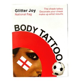 England St Georges Flag - England Rugby Rose's / English Football Country Flag - 5 Pack (20 Tattoos) Temporary Face & Body Tattoo Sticker - Perfect for trips to the pub, Sporting events St Georges Day