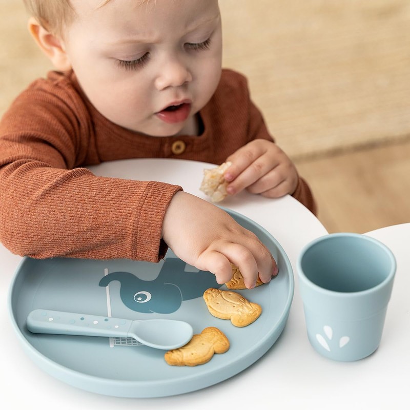 Done by Deer 1936593 Foodie Kindertrinkbecher - Krokodil Croco grün