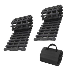 Gardenpal 120CM 2PCS Tire Traction Mat, Portable Emergency Devices for Snow, Heavy-Duty Rubberized Emergency Car Recovery Snow Ramps Tire Traction Tool (47.2 in/2pcs)