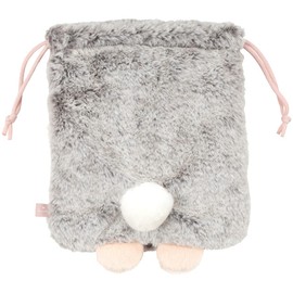 Skater ZKT1-A Boa Drawstring Pompon's Mouse Drawstring Bag, 10.0 x 7.9 inches (25.5 x 20 cm)