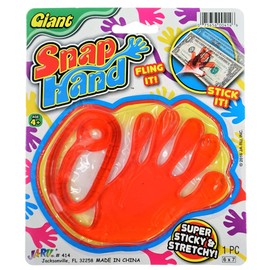 JA-RU Giant Snap Hand-Jumbo Sticky Hands Toy (1 Pack Assorted) Large Stretchy Sticky Hands Toy for Kids. Party Favors, Classroom Prizes, Birthday Gifts Easter Day Goodie Bags Stuffers Bulk.414-1A
