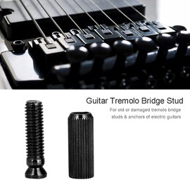 Tremolo Anchor Bolts 2pcs 8mm Adjustable Electric Guitar Tremolo Bridge Stud for Floyd Rose (Black)