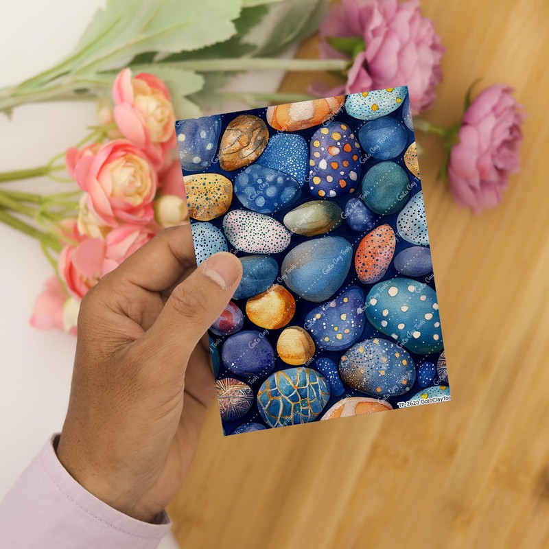 GOTO CLAY TOOLS Rocks Clay Transfer Paper – 6 Pcs