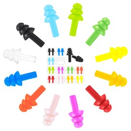 120 Pairs Ear Plugs for Sleeping Noise Cancelling, Reusable Silicone Ear Plug, Waterproof, Hypoallergenic for Swimming, Noise Reduction 26 dB Earplugs for Airplanes Concerts Hearing Protection