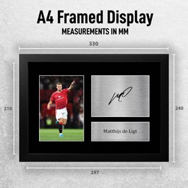 HWC Trading Matthijs de Ligt Gifts Printed Signed Autograph Picture for Football Fans and Supporters - A4 Framed