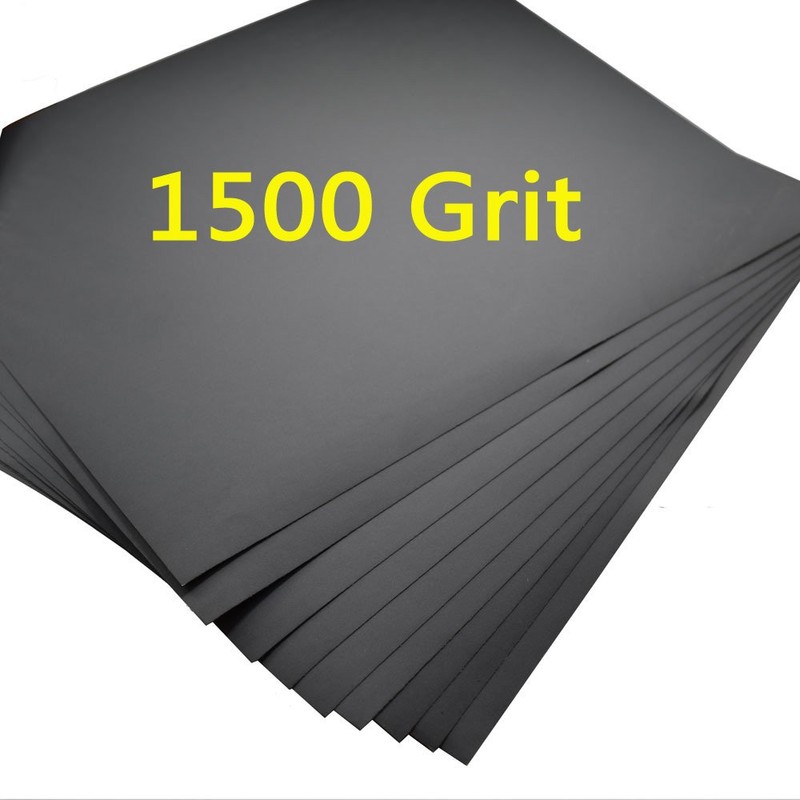 5 Sheets Sandpaper 1500 Grit Waterproof Paper 9"x11" Wet/dry Silicon