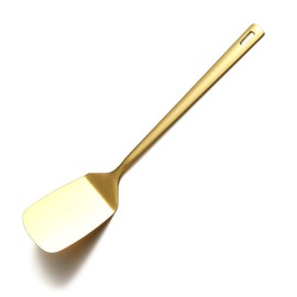 Gold Spatulas, Berglander Solid Turner Titanium Gold Plating,Barbecue Spatulas, Metal Spatulas Turner for Cooking, Kitchen Spatulas, Dishwasher Safe, Easy to Clean