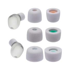 Klowcok Memory Foam Ear Tips Replacement for Sony WF-1000XM6 Earbuds, Gray