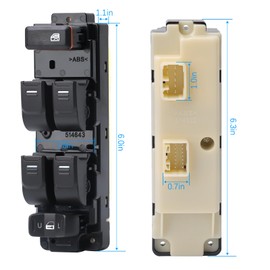 Master Power Window Switch Front Left Driver Side Compatible with 2008-2012 Chevy Colorado,2004-2012 GMC Canyo,with Hummer 2008-2010 H3 2009-2010 H3T, Replaces OE 25779767