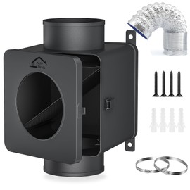 CASADHG Metal Dryer Duct Lint Trap,Indoor Dryer Vent Kit with Lint Catcher,Secondary Lint Trap with 4inch 8FT Dryer Vent Hose,2 Clamps,Lint Trap for Electric Dryers Vent and Gas Dryer Vent