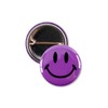 Smiley Face Pinback Buttons – Classic Round Badge, Durable Metal