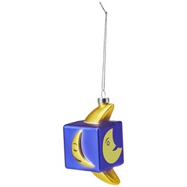 Alessi Mooncube GJ02 8 Christmas Decoration Vintage Moon Figurine Mouth-Blown Hand Painted Multi-Colour