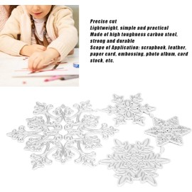 Snowflake Cutting Dies, Christmas Metal Snow Flower Die Cuts, Xmas Embossing Stencils for Paper Card Making DIY Scrapbooking Photo Album Craft Decor