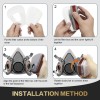 Unbranded 7 in 1 Half Face Gas Mask Facepiece Spray