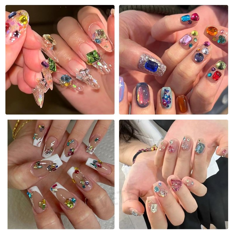 パンクネイルアートチャーム ネイルパーツ メタルパーツ ネイルパーツ ハート型 夏のキャンディ 金属部品 3D スタッズ デコパーツ