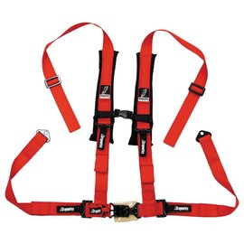 Dragonfire Racing 4-Point H-Style Safety Harness w/Sternum Clip 2" Red for Kawasaki Teryx 750 2008-2013