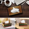 Tissue Box Holder, Elegant Wooden Antique Book Tissue Holder Dispenser,