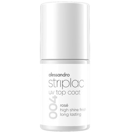 alessandro Striplac UV Top Coat Rose – Shiny, Scratch-Resistant Nails for up to 15 Days – Can be Used with & Without Colour – Gentle Peel Off Technology – Vegan – Pink, Transparent, 6.5 ml