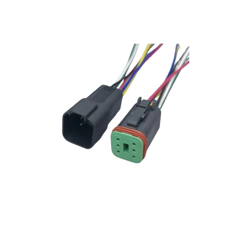 Black Male & Female Connectors for Deutsch DT Prewired DT06