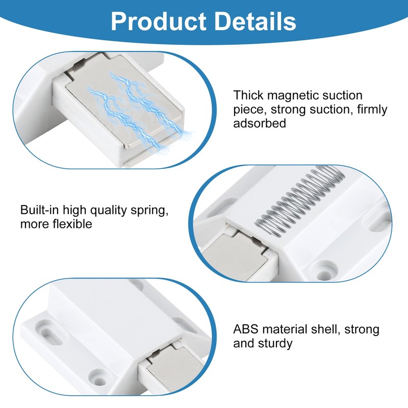 4 Pack Magnetic Push Door Latches Cupboards Push to Open