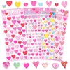 Puffy Heart Stickers for Kids Crafts,3D Valentines Day Sticker Sheets
