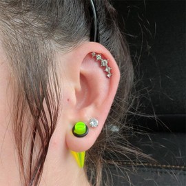 VFUN Helix Earrings Piercing Stainless Steel Women Cartilage Stud Earrings S Twist Conch Hoop Earring Crown Snake Butterfly Helix Hoop Earring Jewellery 9PCS Silver