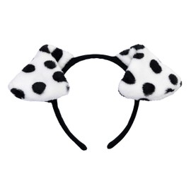 Clear Stone Cosplay Dog Headband Dalmatian, Unisex, Black