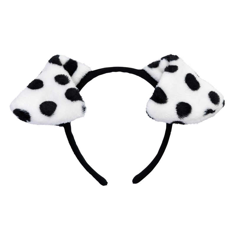 Clear Stone Cosplay Dog Headband Dalmatian, Unisex, Black