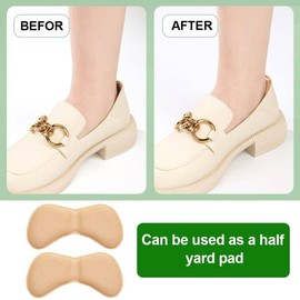 EQLEF 4 Pairs of Heel Pads, Heel Protection for Shoes, Friction Heel Pads for Too Large Shoes, Heel Shoe Pads, Heel Pads, High Heels Pads for Women and Men