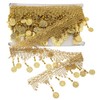yyangz 1 Roll 5 Yards DIY Gold Tassel Lace Polyester