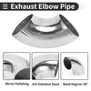 Motoforti 2 Pcs 90 Degree Mandrel Bend Elbow Car Exhaust