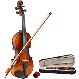 1/2 Beginner Violin for Adults,Complete Full Size Violin Kit with Portable Case,Bow, Rosin All Accessories Included (1/2 Natural)