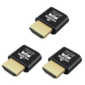 HDMI Dummy Plug Headless Ghost Display Emulator/Virtual Monitor Compatible with Windows, Mac OS, Linux[Fit-Headless 1920x1080@60HZ] 3 Pack