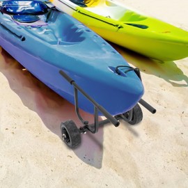 OLKKEFT Heavy Duty Kayak Cart, 220.46lbs Boat Dolly Cart Transport Carrier with 2 Security Straps, Adjustable Width Wilderness Kayak Cart for Fishing Boats, Kayaks, Small Sailboats, and Canoesa