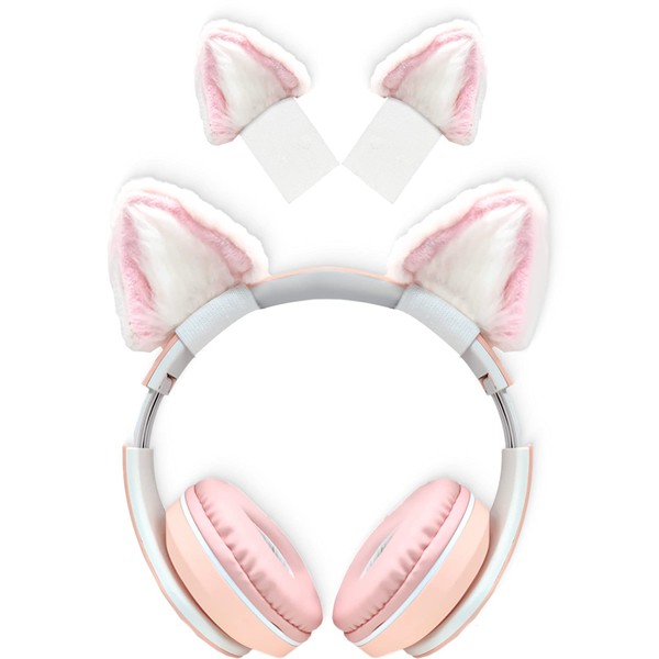 otuiaim Kitty Ears Decorative Headphones, Universal Cosplay Decoration Compatible with