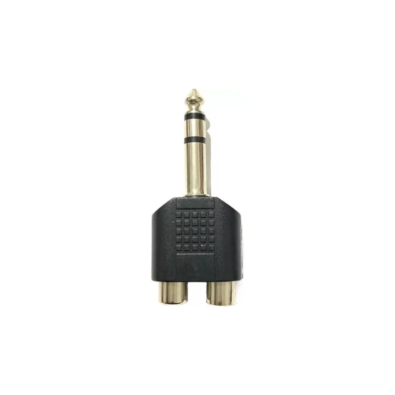 Adaptador Audio Rca Splitter Macho Jack 6.35mm Estereo Plug
