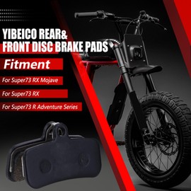 YIBEICO Brake Pads for Super 73 RX/R Adventure Series, Rear Front Disc Brake Pads Durable E-Bike Brake Pads, Sturdy Durable Electric Dirt Bike Brake Pads, E-Bike Accessories for Super 73